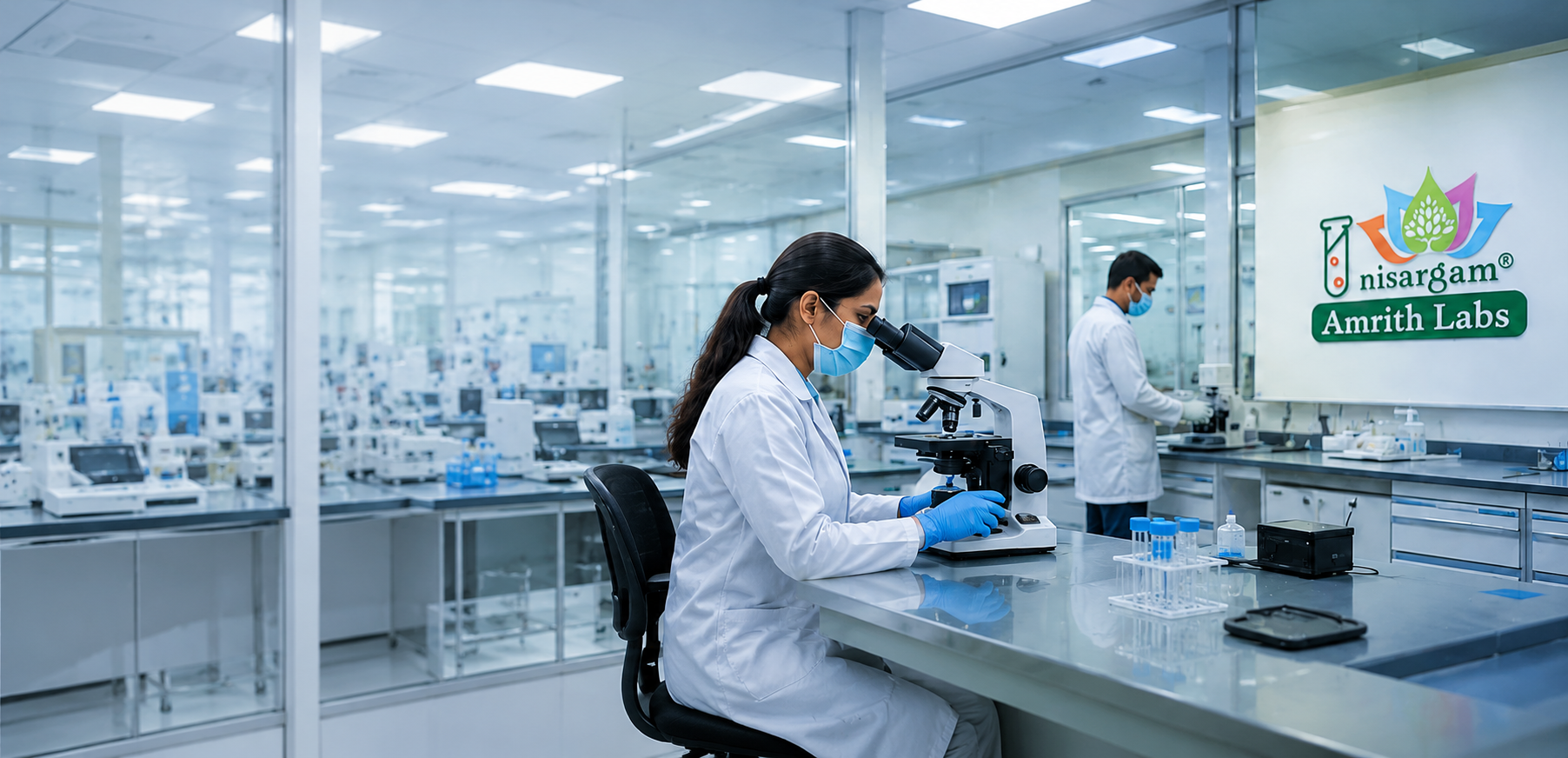 Amrith Labs scientist performing laboratory analysis